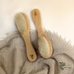 Bamboo hair brush for newborns‎