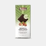 Torras Dark chocolate with hazelnuts sweetened with erythritol and stevia.
