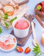 Strawberry Ice Cream with Oat Milk | Lactose Free