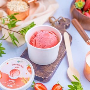 Strawberry Ice Cream with Oat Milk | Lactose Free