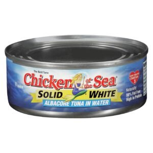 Solid White Albacore Tuna in Water with Sea Salt