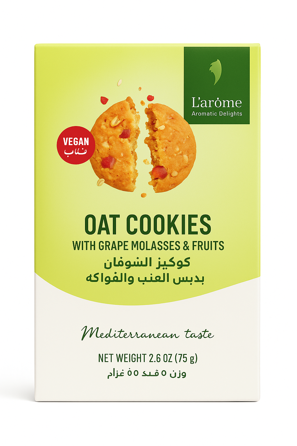 L'arome Oat Cookies with Grape Molasses & Fruits