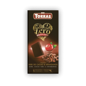 Torras Zero Dark Chocolate with Cocoa Nibs & Cranberries
